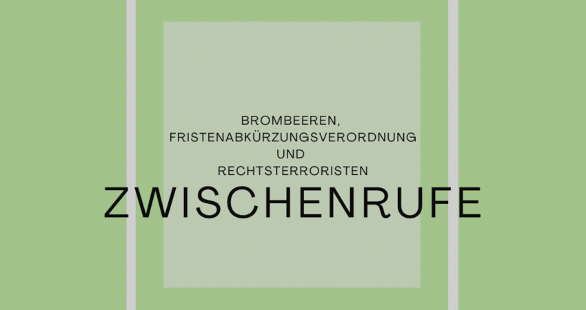 #102: Brombeeren, Fristenabkürzungsverordnung und Rechtsterroristen